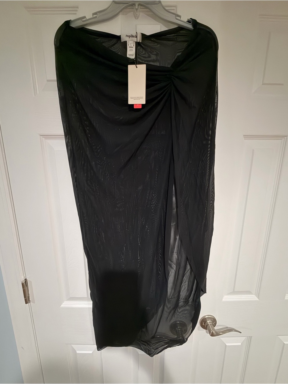 Popilush Bias Twist Mesh Sarong Coverup - Picture 7 of 8